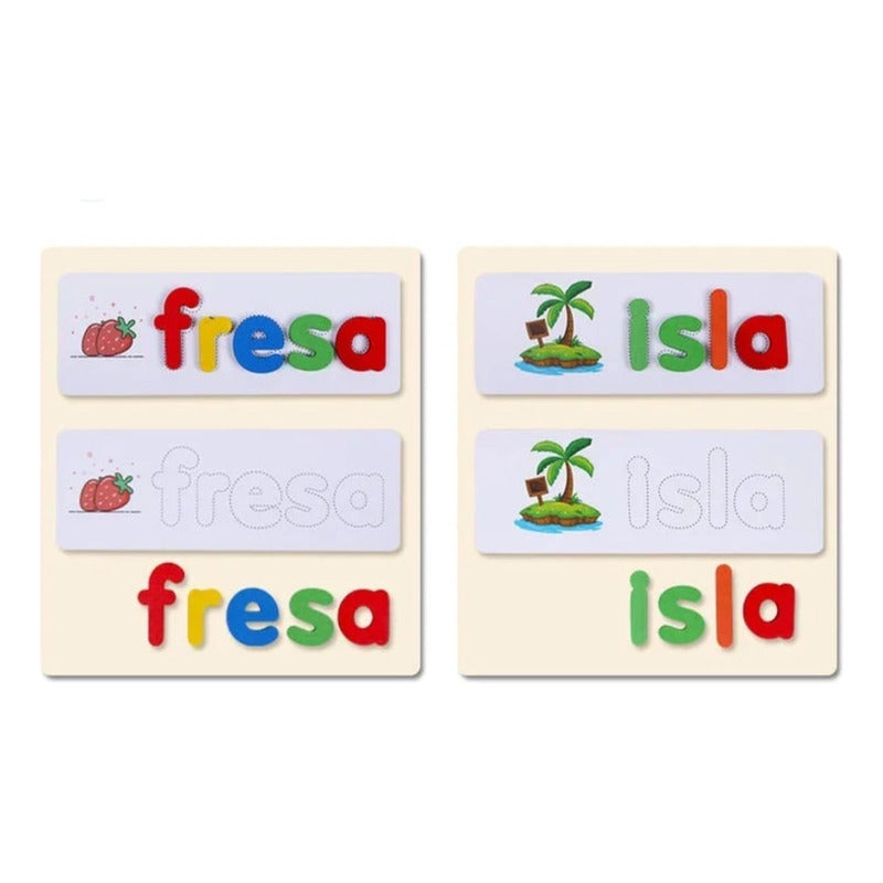 Juego Didáctico De Ortografía Y Deletreo Madera Niños