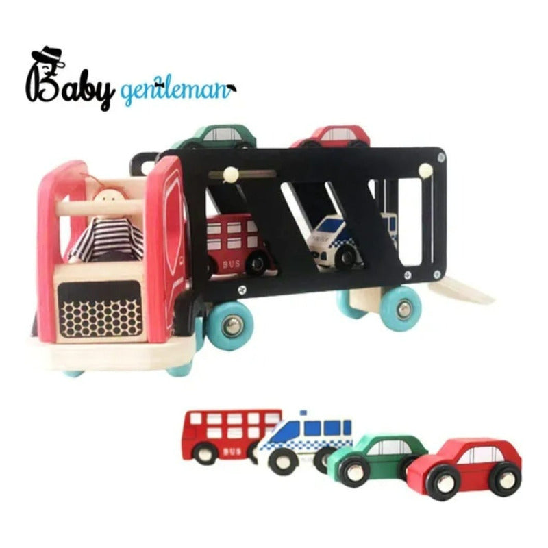Juguete Camión Remolque Madera Niños Remolque Multicolor