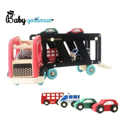 Juguete Camión Remolque Madera Niños Remolque Multicolor