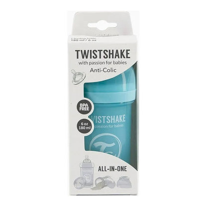Mamadera Twistshake Anti-cólico 180ml Celeste Liso
