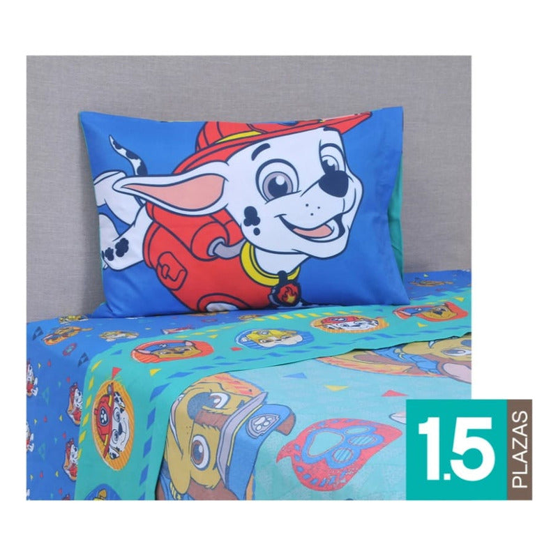 Juego De Sábanas 1.5 Plazas Paw Patrol Infantil Niños-niñas
