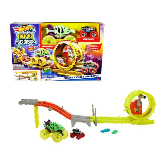 Monster Trucks Power Smashers Desafío Pista Hot Wheels Amarillo