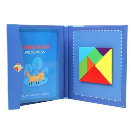 Juego Didactico Tangram 3d  Magnetico - Madera Para Niños