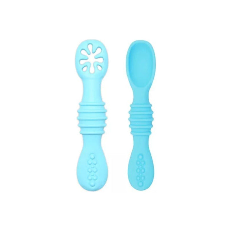 Set De Cucharas Silicona Aprendizaje Bebé Pre-cucharas