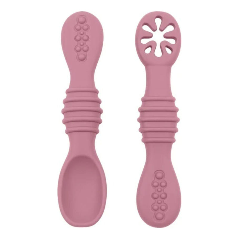 Set De Cucharas Silicona Aprendizaje Bebé Pre-cucharas