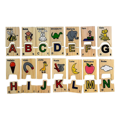 Tabla De Encaje Letras - Abecedario Aprendizaje Para Niños