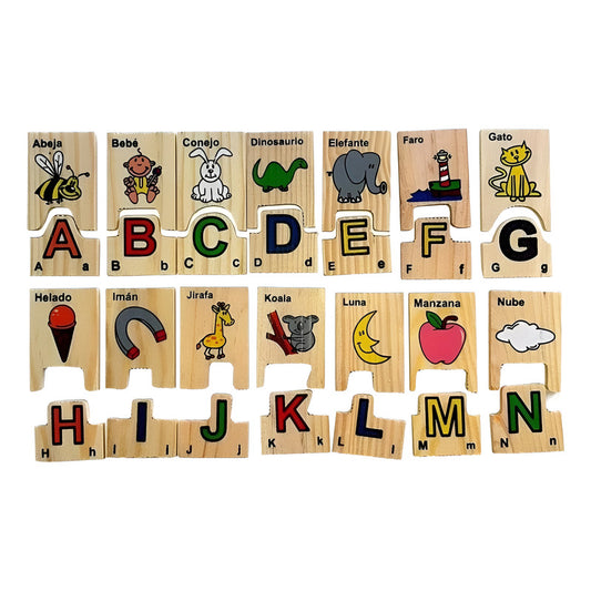 Tabla De Encaje Letras - Abecedario Aprendizaje Para Niños