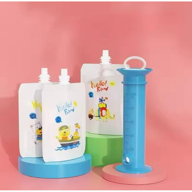 Dispensador De Papilla-compota +bolsa Almacenamiento Bebé