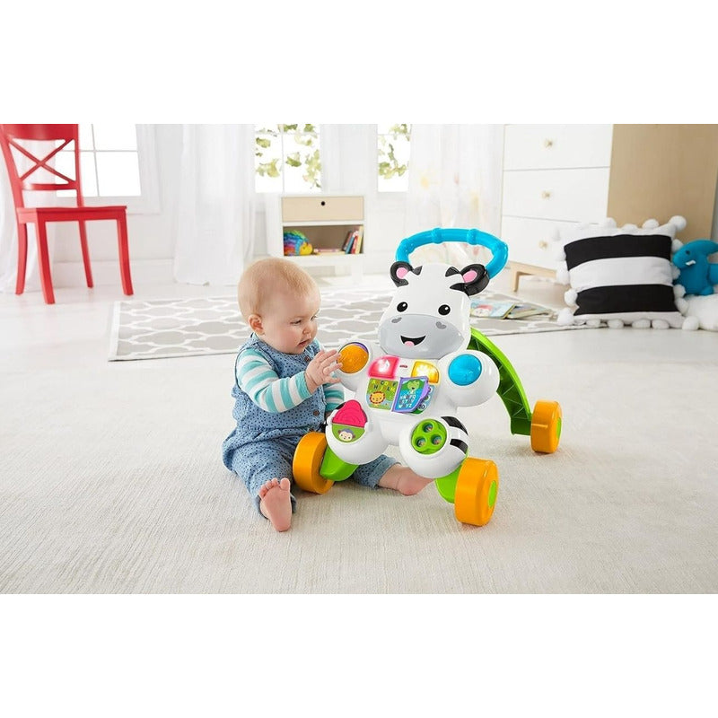 Caminador Andadera  Bebés Cebra De Aprendizaje Fisher Price Blanco