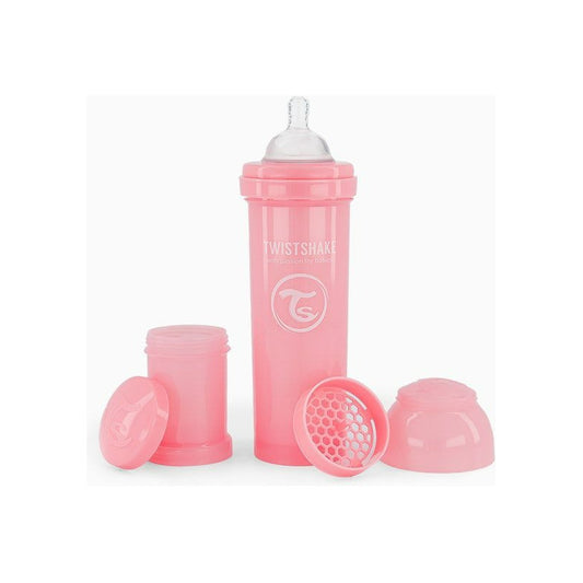 Mamadera Twistshake Anti-cólico 330ml Rosa Liso