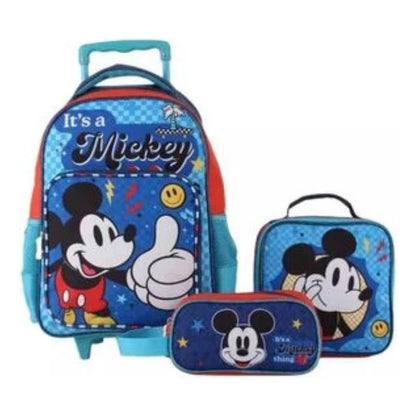 Mochila Infantil Con Rueda +lonchera+estuche Niños