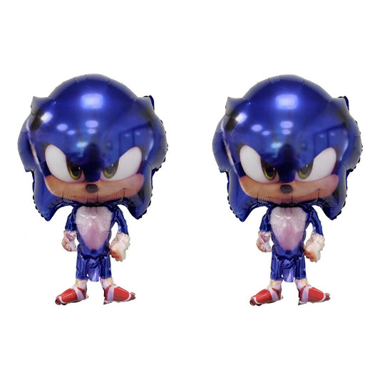 Set Globos Metalizados Sonic Figura Cumpleaños - Fiesta