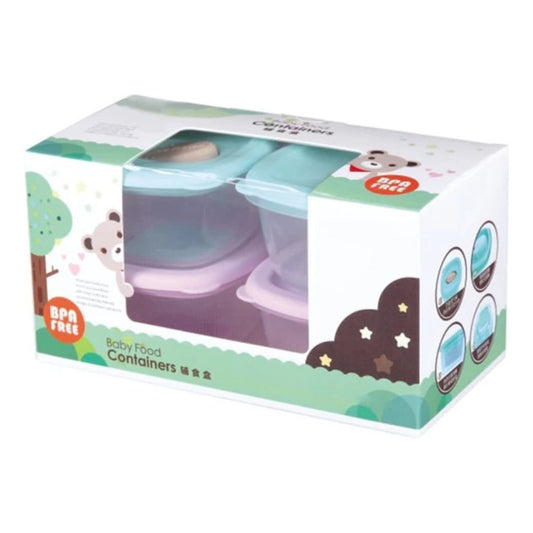 Pack 4 Contenedores Taper Snack Comida Bebe-niños