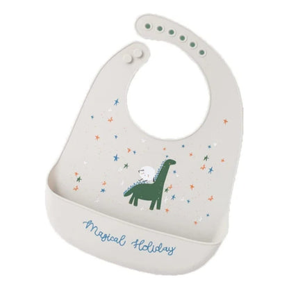 Babero De Silicona Impermeable Ajustable Bebés Niños - Niñas