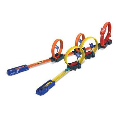 Pista Hot Wheels Multi Loop Stunt Tracks Incluye Auto