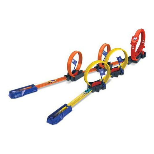 Pista Hot Wheels Multi Loop Stunt Tracks Incluye Auto