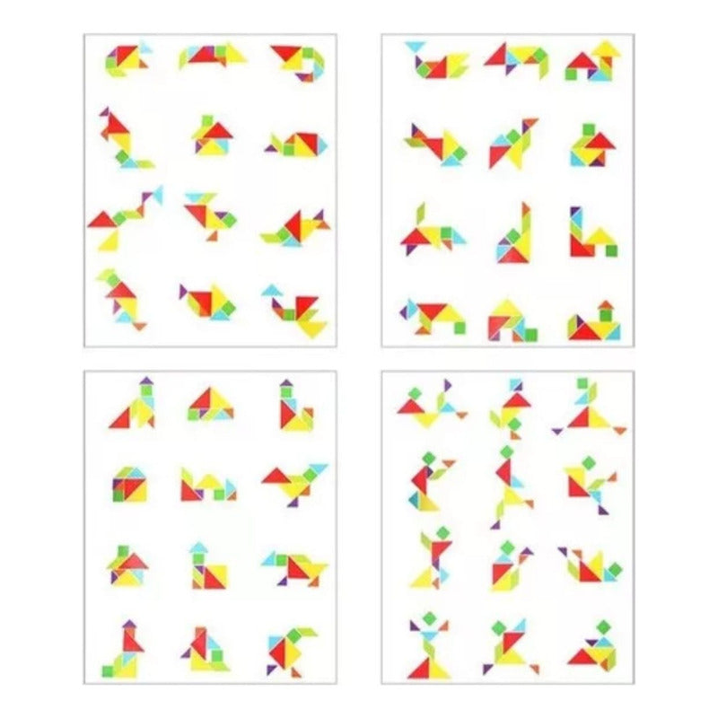 Juego Didactico Tangram 3d  Magnetico - Madera Para Niños
