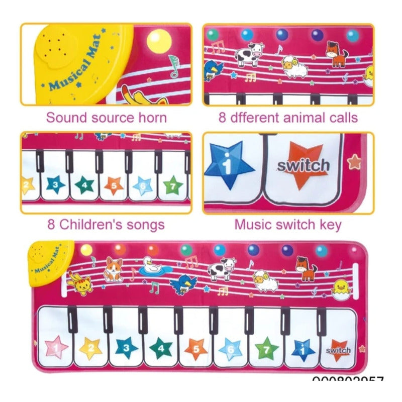 Alfombra Piano Musical Tapete Para Bebés Y Niños