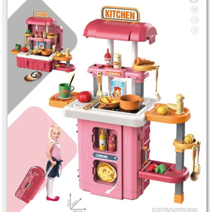 Set Cocina Juguete Maleta Juego De Roles Niños