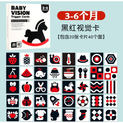 Set Tarjeta Estimulación Visual Cognitivas Bebé 0 -36 Meses