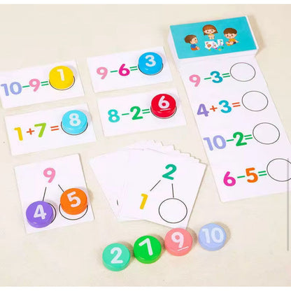 Juego Didactico Aprendizaje Operaciones Matemáticas Niños Multicolor