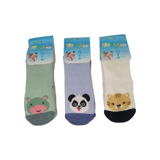 Pack 4 Pares De Calcetines Antideslizantes  Bebes Animalitos