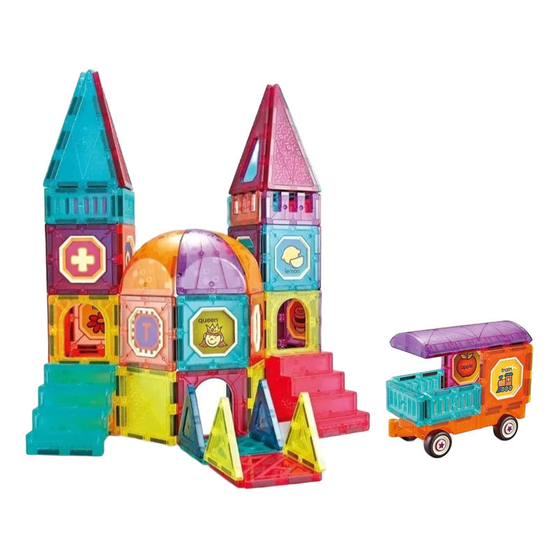 Juego De Construcción Magnético Bloques Niños 94 Pzs
