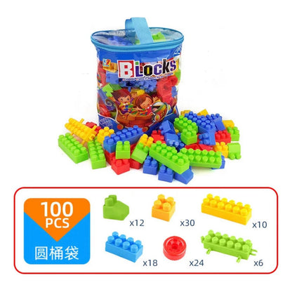 Juego De Bloques De Construcción 100pzs Niños Con Bolsa