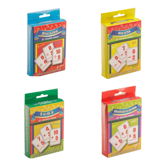 Pack Tarjeta Matemáticas Aprendizaje Didáctico Para Niños