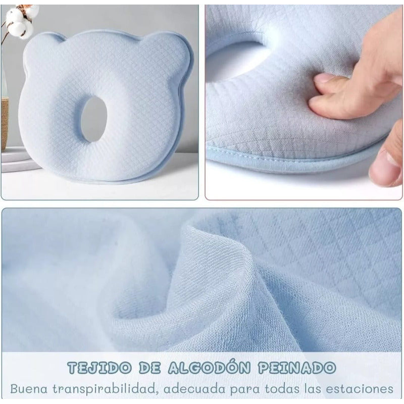 Almohada Para Bebés Cojín Cabeza Plana