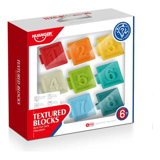 Cubos Bloques Apilables Texturizados Montessori Bebé-niños