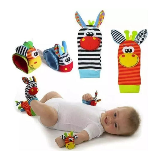 Set Calcetines Y Pulsera De Estimulación Sonajero Bebé