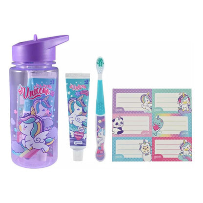 Set Dental Niños Con Botella-cepillo-pasta Dental-sticker