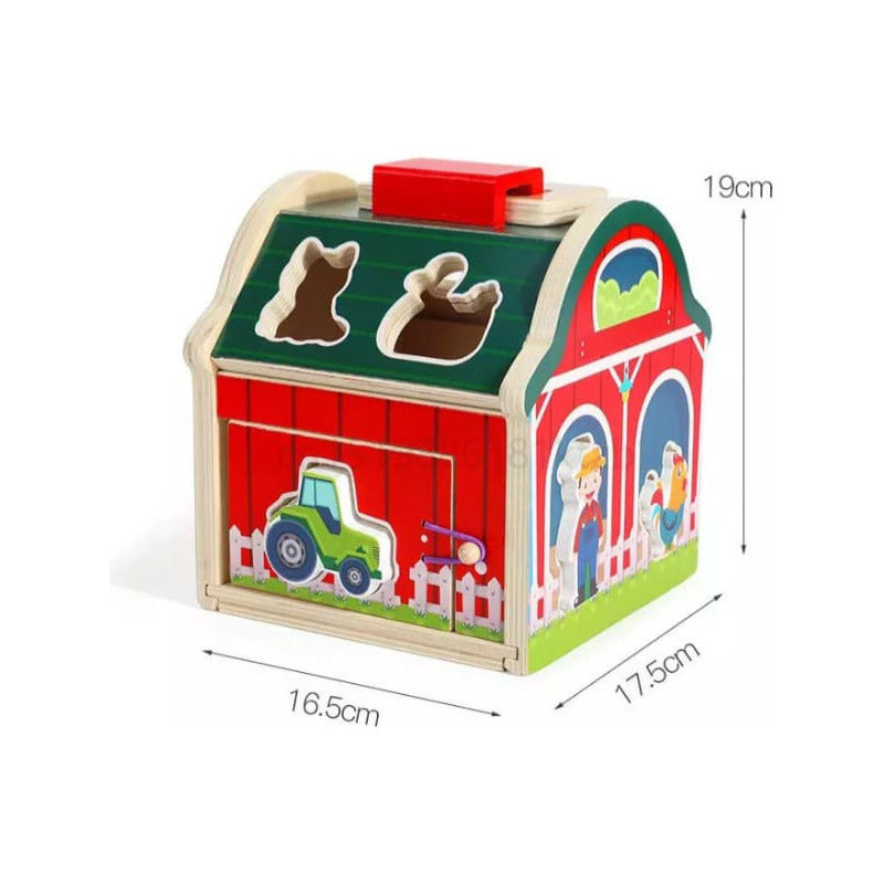 Juguete Encaje Granja Animales De Madera Didáctico Niños