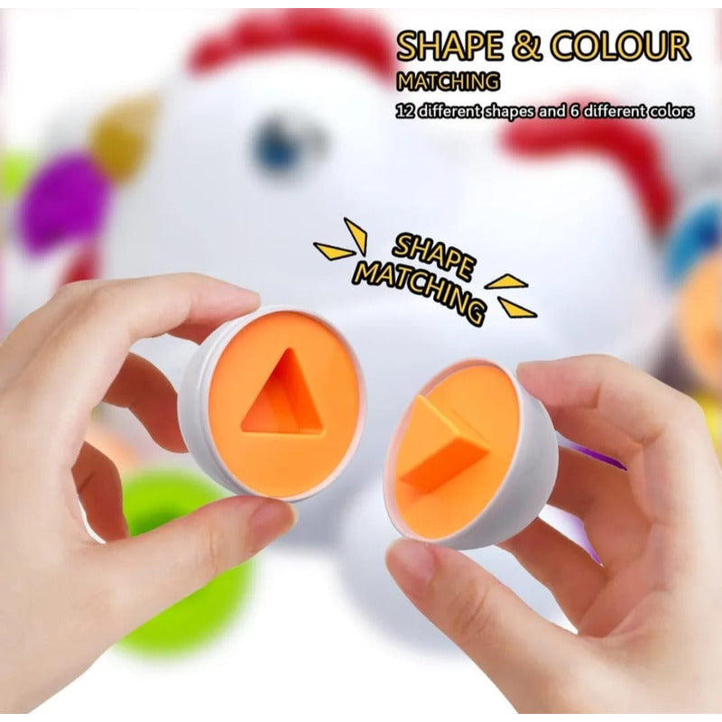 Juego Didáctico Gallina Huevos De Encaje Niños