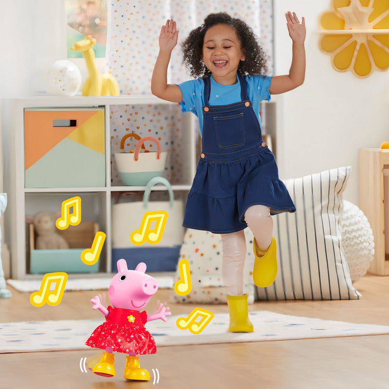 Muñeca Peppa Pig Diversión En Los Charcos Baila-movimiento