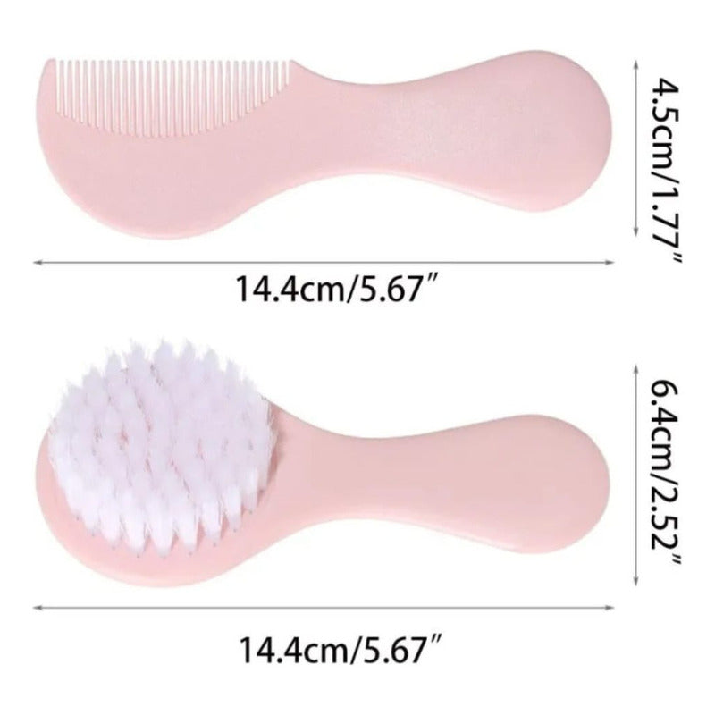 Pack Cepillo Y Peine Cerdas Suaves Para Bebés Y Niños