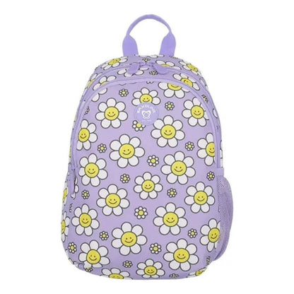 Mochila Escolar Infantil Homeschool Saxoline Floreada