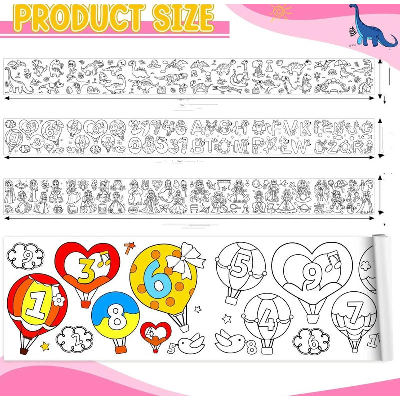 Rollo Papel Para Colorear Dibujo Para Niños Manualidades