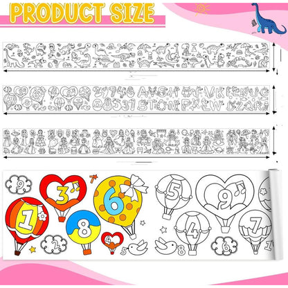 Rollo Papel Para Colorear Dibujo Para Niños Manualidades