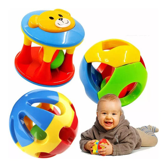 Set Pelotas Sonajero Estimulación Sensorial Del Bebé