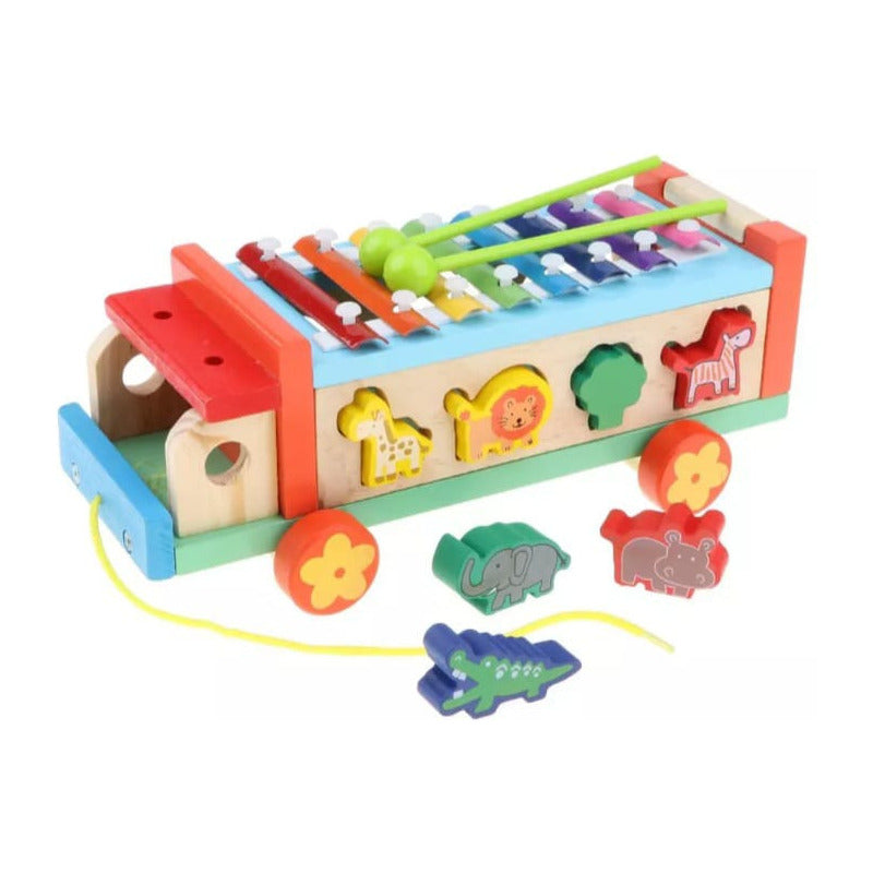 Juego De Encaje Madera Con Xilófono Para Bebés - Niños
