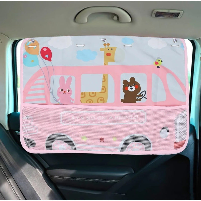 Parasol Cortina Para Auto Bebe Niños Ventosa Protección Uv