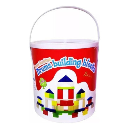 Juego Didáctico Bloques De Construcción Madera Niños