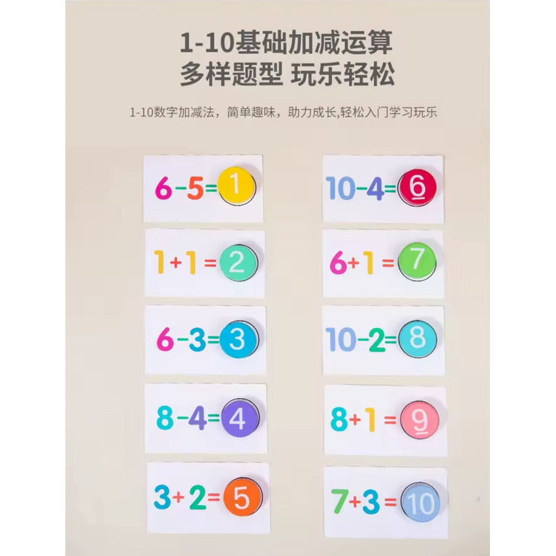 Juego Didactico Aprendizaje Operaciones Matemáticas Niños Multicolor