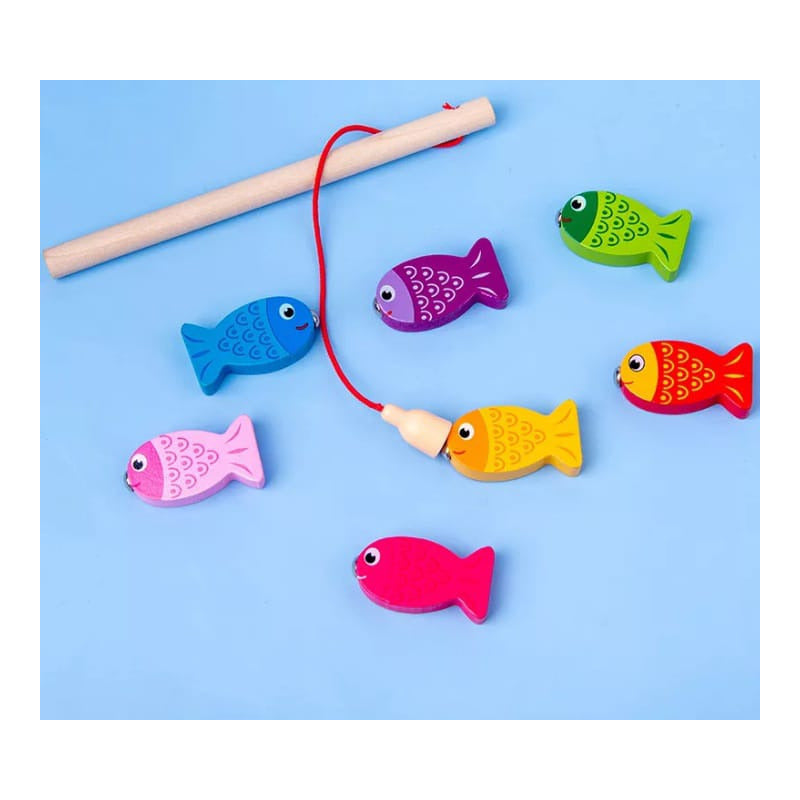 Tabla Didáctica Encaje Madera + Pesca Niños