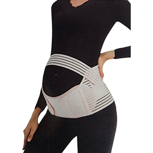 Faja Maternal Soporte Prenatal Apoyo Espalda/ajustable Blanco Xxl