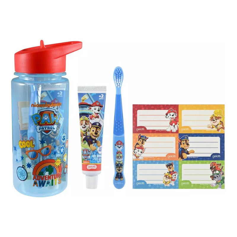 Set Dental Niños Con Botella-cepillo-pasta Dental-sticker