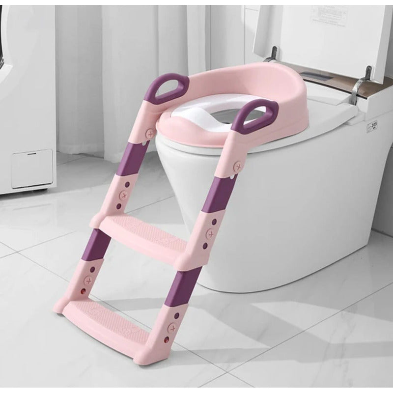 Asiento Adaptador Escalera Inodoro Wc Para Niños Acolchado