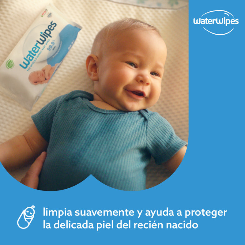 Toallitas Húmedas Waterwipes 99,9% Agua Caja 12x60uns | Recién Nacido Y Piel Sensible